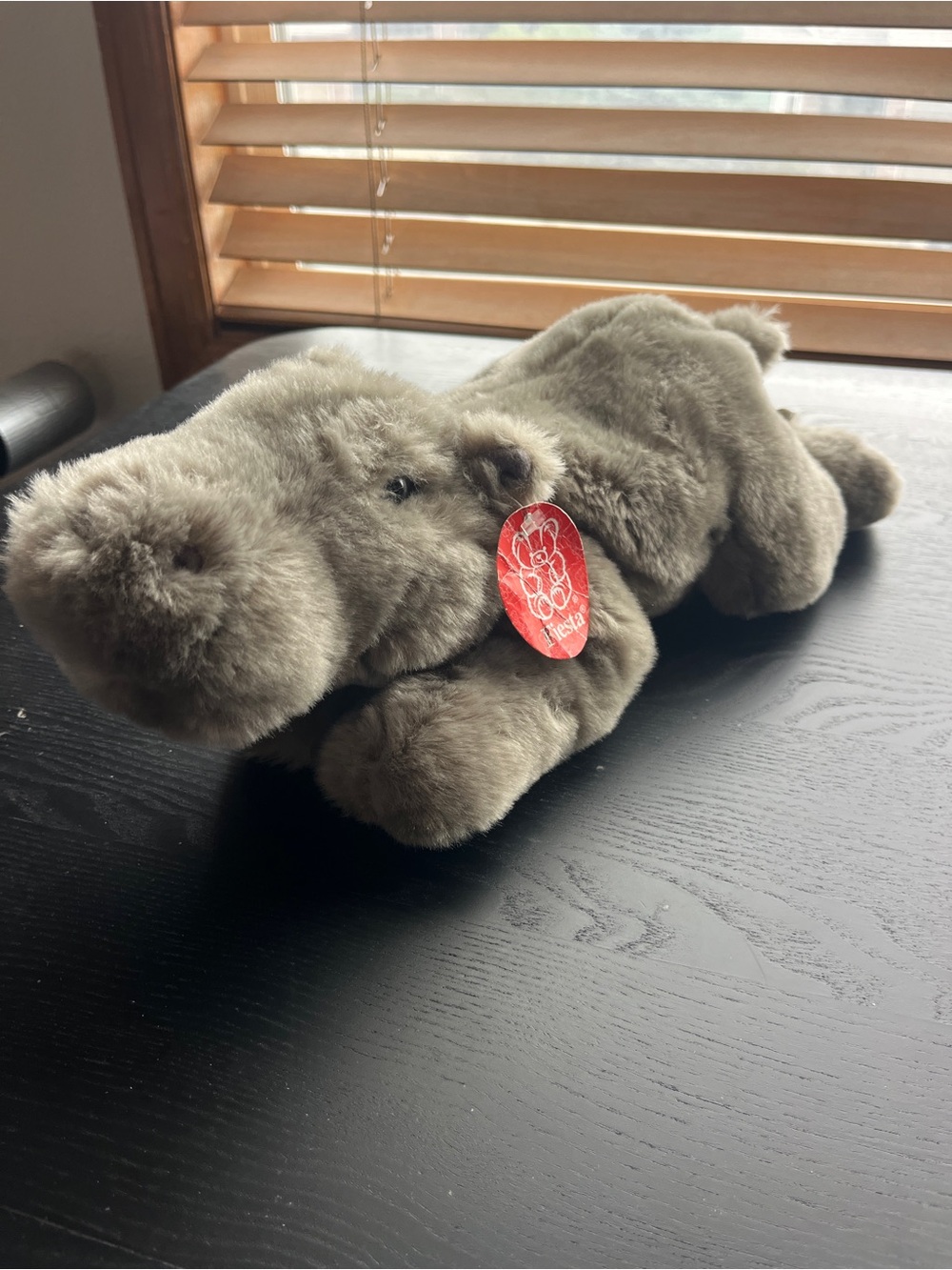 Fiesta Gray Plush Hippo Stuffed Animal
